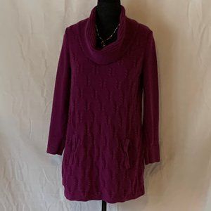 Style & Co Women’s Long Cowl Sweater Medium Purple